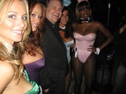 Kevin Hogan and Playboy Bunnies at the Mansion