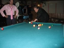 Playing Pool at the Playboy Mansion